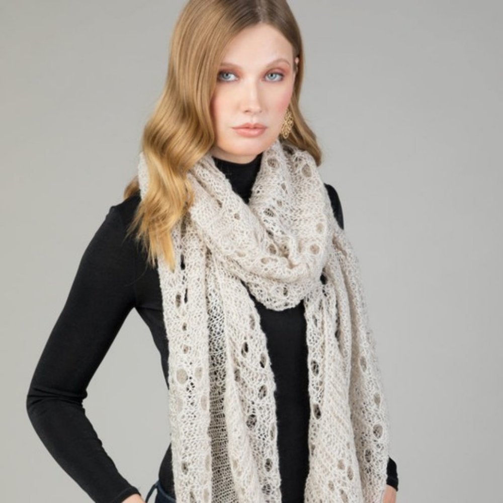Open Knit Oblong Scarf